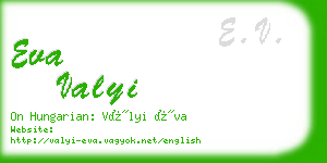 eva valyi business card
